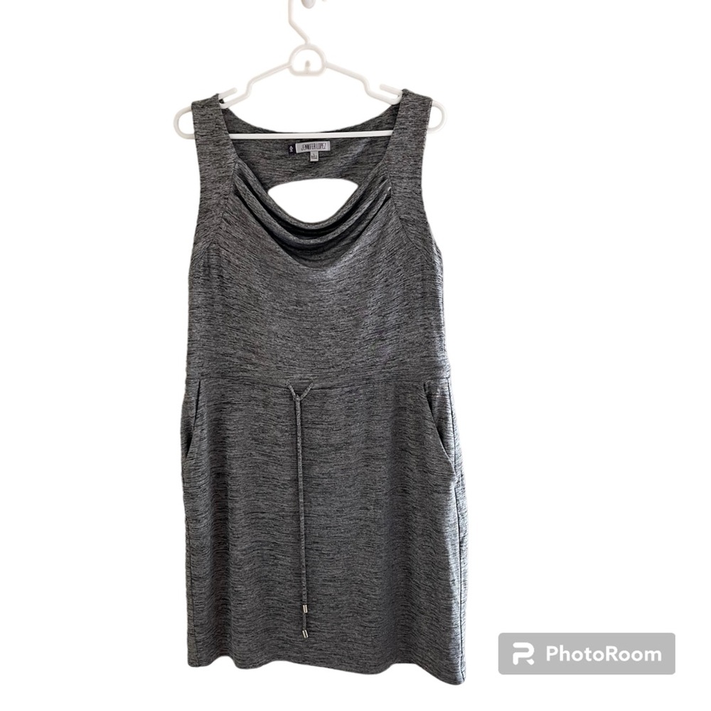J Lo Dress w Pockets Gray Large
